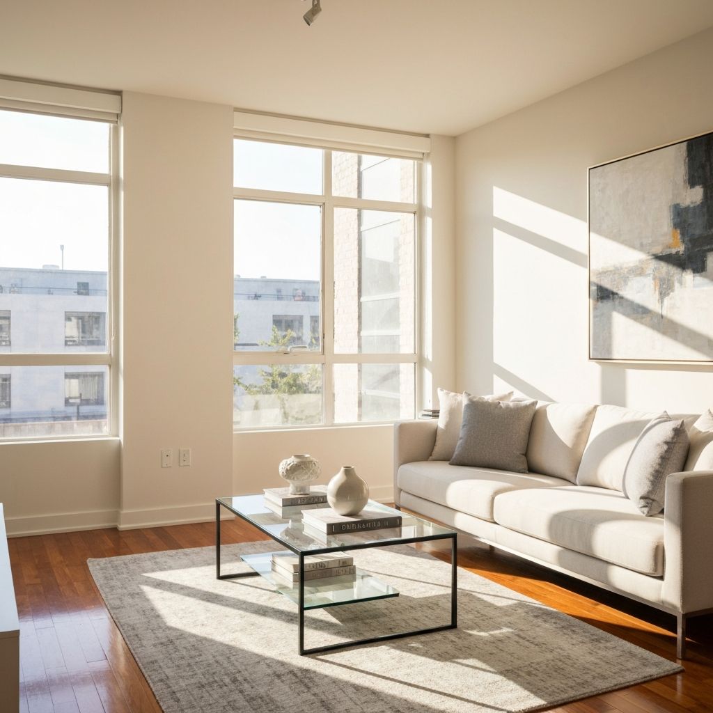 Spotless living room cleaning